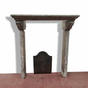 Stone fireplace, 116x134 cm h. 1800s period.
